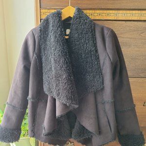 RD Style Faux Leather and Shearling Jacket